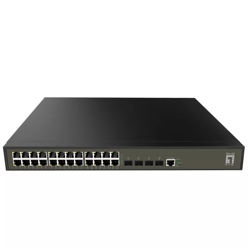 LevelOne GEL-2871 tinklo komutatorius Valdomas L2+ Gigabit Ethernet (10/100/1000) 1U Juoda