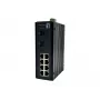„LevelOne“ 10 prievadų L2+ valdomas gigabitinis pramoninis komutatorius, 8x 1GbE RJ45, 2x 1/2,5GbE SFP, DIN bėgelis, -40°C iki 75°C