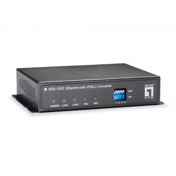 LevelOne VDS-1202 tinklo medijos keitiklis 100 Mbit/s Pilka