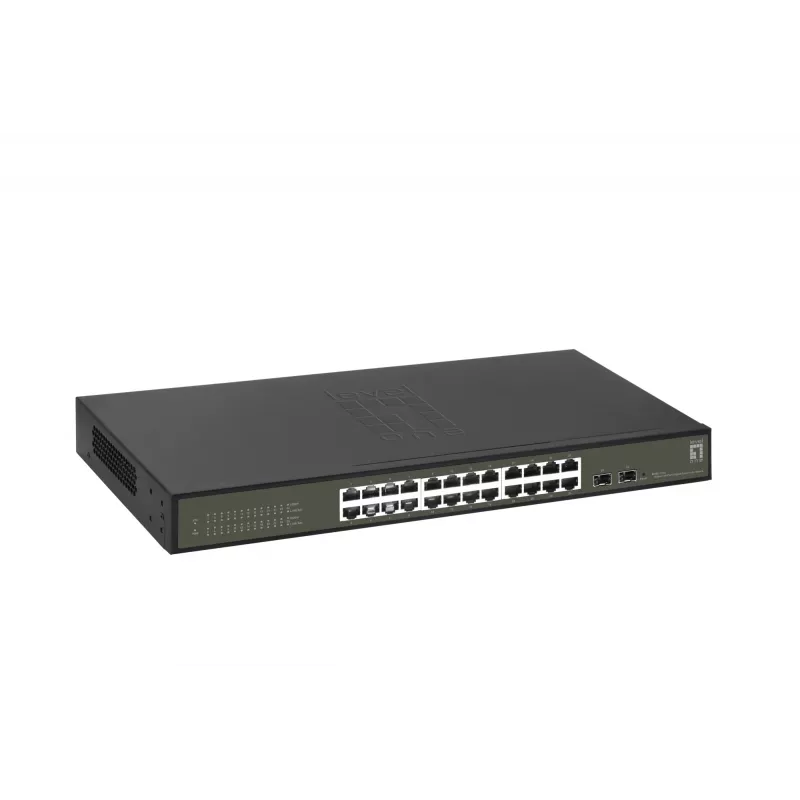 LevelOne Hilbert 26 prievadų „Gigabit Smart Lite“ komutatorius, 24 x „Gigabit RJ45“, 2 x „Gigabit SFP“