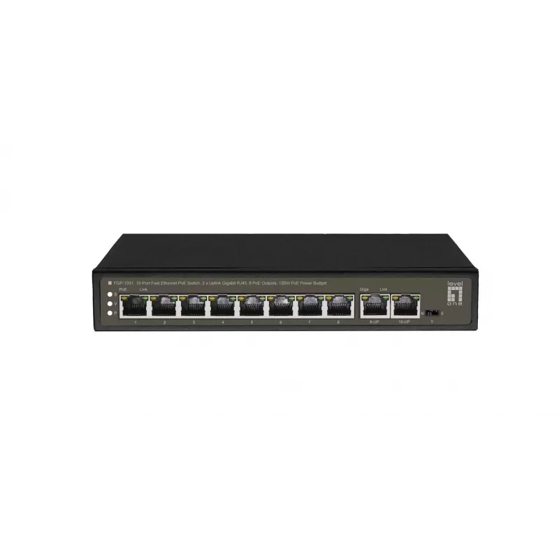 LevelOne FGP-1031 tinklo komutatorius Nevaldomas Gigabit Ethernet (10/100/1000) Power over Ethernet (PoE) Juodas