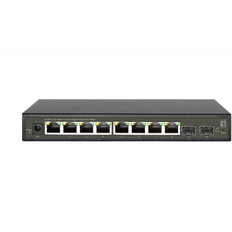 Valdomas komutatorius LevelOne Hilbert 10 prievadų Gigabit Smart Lite Switch