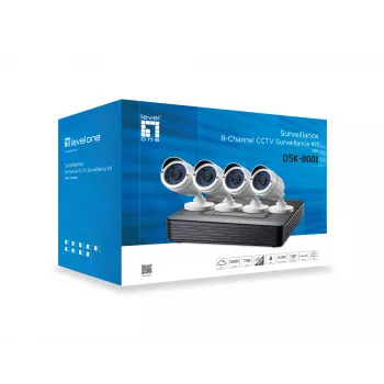 LevelOne DSK-8001 vaizdo stebėjimo rinkinys Laidinis 8 kanalų