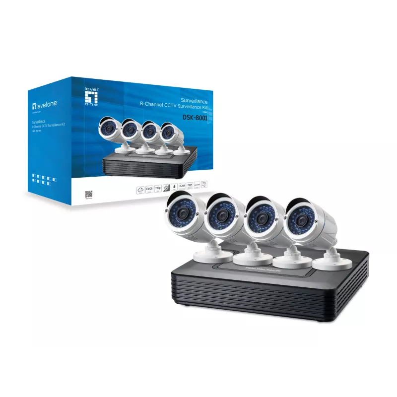 LevelOne DSK-8001 vaizdo stebėjimo rinkinys Laidinis 8 kanalų