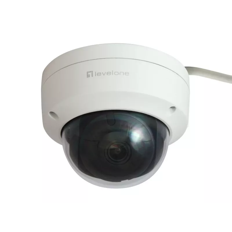 LevelOne GEMINI fiksuoto kupolo IP tinklo kamera, 6 megapikselių, H.265, 802.3af PoE, vidaus/lauko