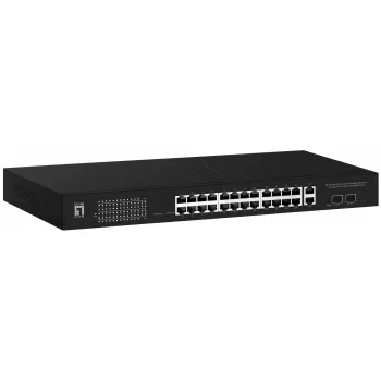 LevelOne GEP-2841 tinklo komutatorius Valdomas L2 Gigabit Ethernet (10/100/1000) Power over Ethernet (PoE) 1U Juodas