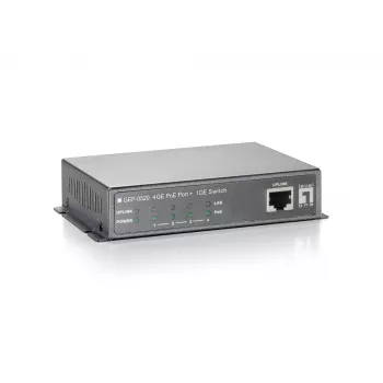 LevelOne 5 prievadų gigabitinio PoE komutatoriaus, 61,6 W, 802.3af PoE, 4 PoE išvestys, maitinimo adapteris komplektuojamas