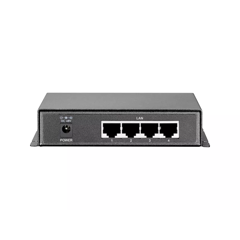LevelOne 5 prievadų gigabitinio PoE komutatoriaus, 61,6 W, 802.3af PoE, 4 PoE išvestys, maitinimo adapteris komplektuojamas