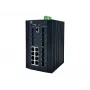 LevelOne 20 prievadų L2 Plus valdomas pramoninis komutatorius, 8 x 1GbE RJ45, 8 x 1GbE SFP, 4 x 1/2.5/10GbE SFP+, DIN bėgelis, nuo -40°C iki 80°C