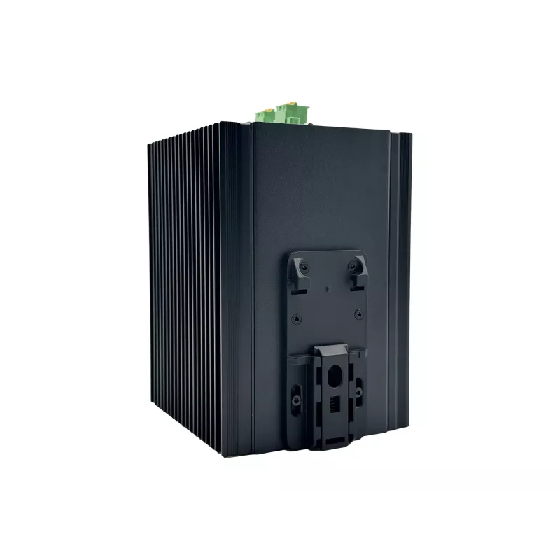 LevelOne 20 prievadų L2 Plus valdomas pramoninis komutatorius, 8 x 1GbE RJ45, 8 x 1GbE SFP, 4 x 1/2.5/10GbE SFP+, DIN bėgelis, nuo -40°C iki 80°C