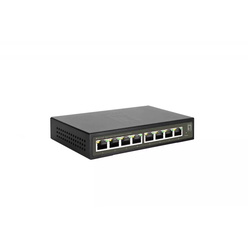 LevelOne Hilbert 8 prievadų Gigabit PoE išmanusis Lite komutatorius, 802.3at/af PoE, 8 PoE išėjimai, 112,8 W PoE galios biudžetas