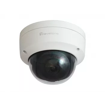 LevelOne GEMINI fiksuoto kupolo IP tinklo kamera, 2 megapikselių, H.265, apsaugota nuo vandalizmo, 802.3af PoE, vidaus/lauko