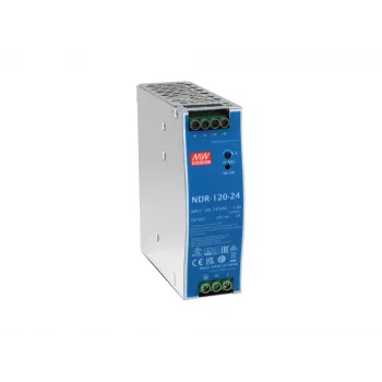 LevelOne 24V DC pramoninis maitinimo šaltinis POW-2442 120W DIN bėgelis -20 iki +70 ℃