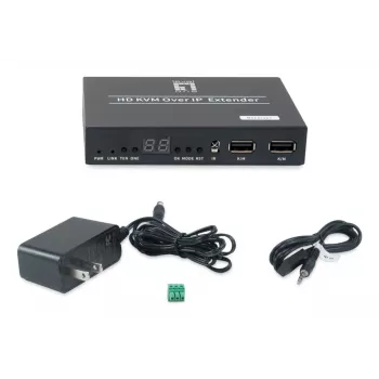 Vaizdo sienos HDMI siųstuvas LEVELONE HVE-6701R PoE — HDMI per IP, vieno kanalo