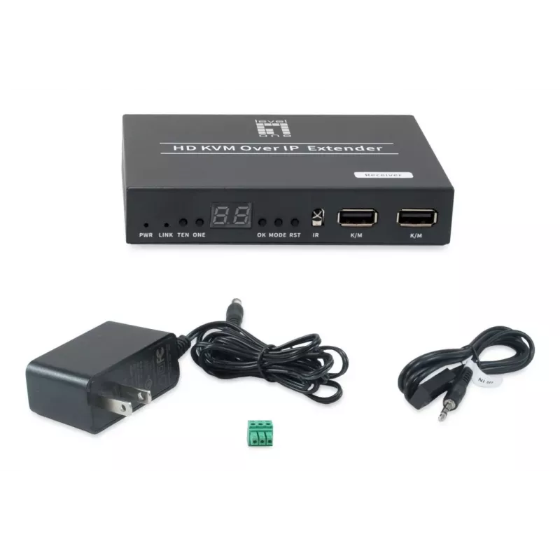 Vaizdo sienos HDMI siųstuvas LEVELONE HVE-6701R PoE — HDMI per IP, vieno kanalo
