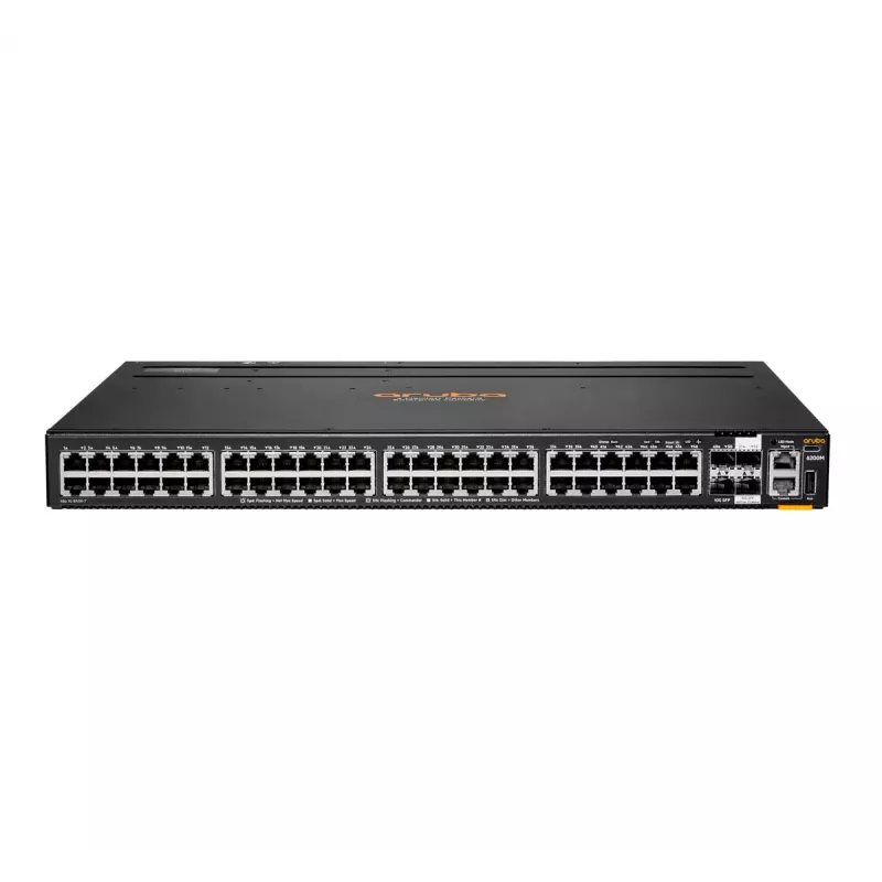 “HPE Aruba Networking CX 6200M 48G 4SFP+” komutatorius, 48 prievadų, Gigabit Ethernet