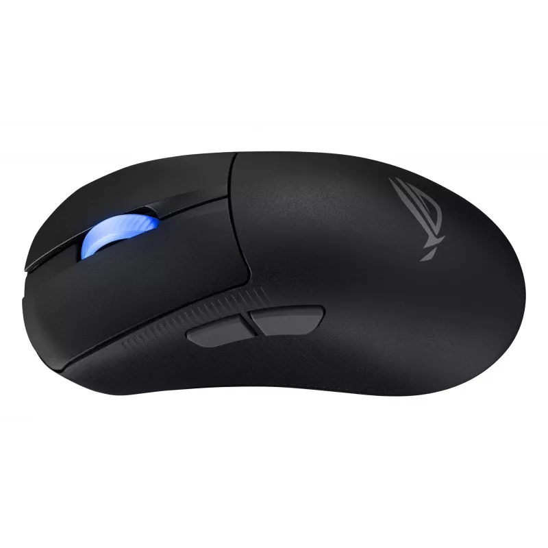 ASUS ROG Keris II Ace Wireless AimPoint Juoda pelė Žaidimų Dešiniarankiams RF Wireless + Bluetooth + USB Type-A Optinė 42000 DPI