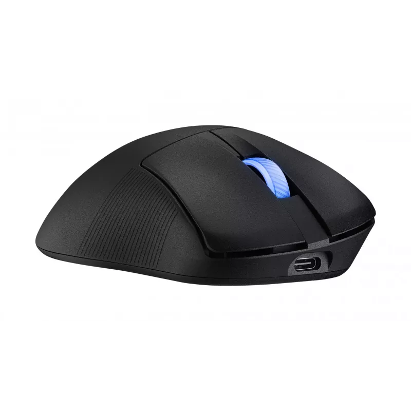 ASUS ROG Keris II Ace Wireless AimPoint Juoda pelė Žaidimų Dešiniarankiams RF Wireless + Bluetooth + USB Type-A Optinė 42000 DPI