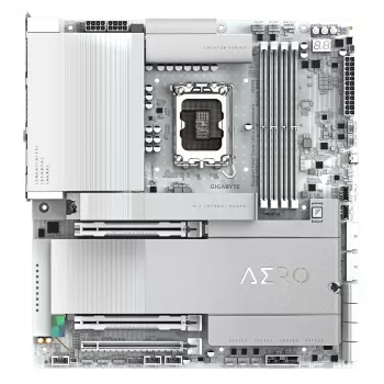 GIGABYTE Z890 AERO D pagrindinė plokštė – palaiko Intel Core Ultra (2 serijos) procesorius, 16+1+2 fazių VRM, iki 9500MHz DDR5 (OC), PCIe 5.0 M.2, Wi-Fi 7, Thunderbolt 5
