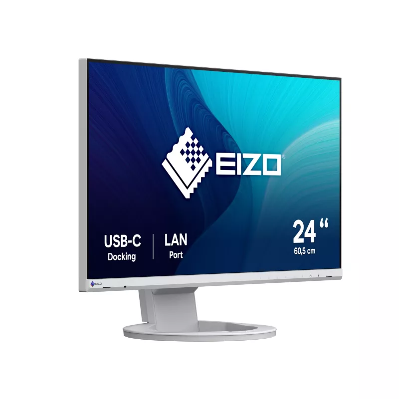 EIZO FlexScan EV2490-WT kompiuterio monitorius 60,5 cm (23,8 col.) 1920 x 1080 pikselių Full HD LCD Baltas