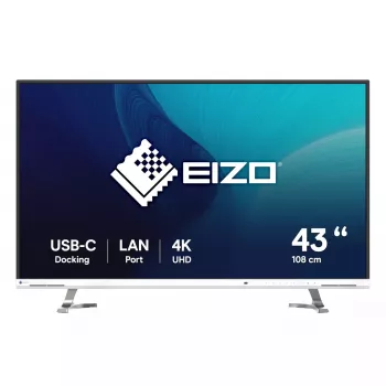 EIZO FlexScan EV4340X-WT kompiuterio monitorius 108 cm (42,5 col.) 3840 x 2160 pikselių 4K Ultra HD LCD baltas