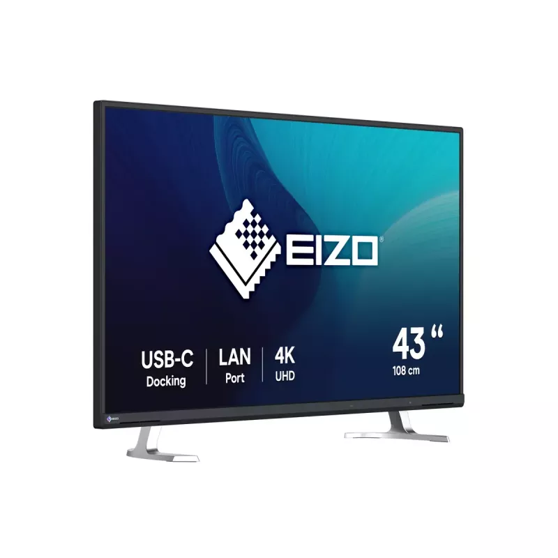 EIZO FlexScan EV4340X-BK kompiuterio monitorius 108 cm (42,5 col.) 3840 x 2160 pikselių 4K Ultra HD LCD juodas