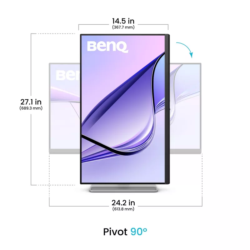 BenQ MA270U kompiuterio monitorius 68,6 cm (27 col.) 3840 x 2160 pikselių 4K Ultra HD baltas