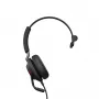 Laidelinės ausinės Jabra Evolve2 40 SE, USB Type-C / USB-A, antausinės, su galvos juosta, 20–20000 Hz, 113 g, juodos