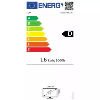 EIZO FlexScan EV2795-BK kompiuterio monitorius 68,6 cm (27 colių) 2560 x 1440 pikselių Quad HD LCD juodas