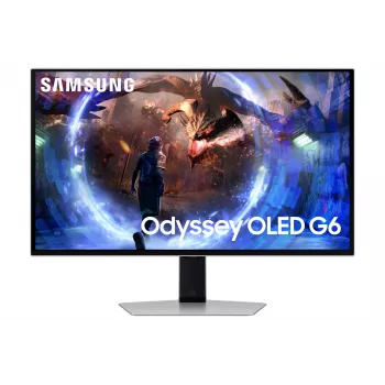 Samsung G60SD kompiuterio monitorius 68,6 cm (27 col.) 2560 x 1440 pikselių Quad HD OLED sidabrinis