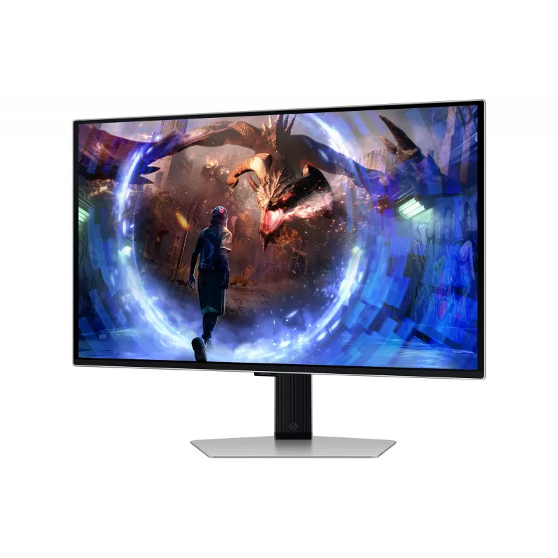 Samsung G60SD kompiuterio monitorius 68,6 cm (27 col.) 2560 x 1440 pikselių Quad HD OLED sidabrinis