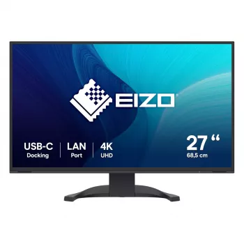 EIZO FlexScan EV2740X-BK kompiuterio monitorius 68.6 cm (27 colių) 3840 x 2160 pikselių 4K Ultra HD LCD juodas