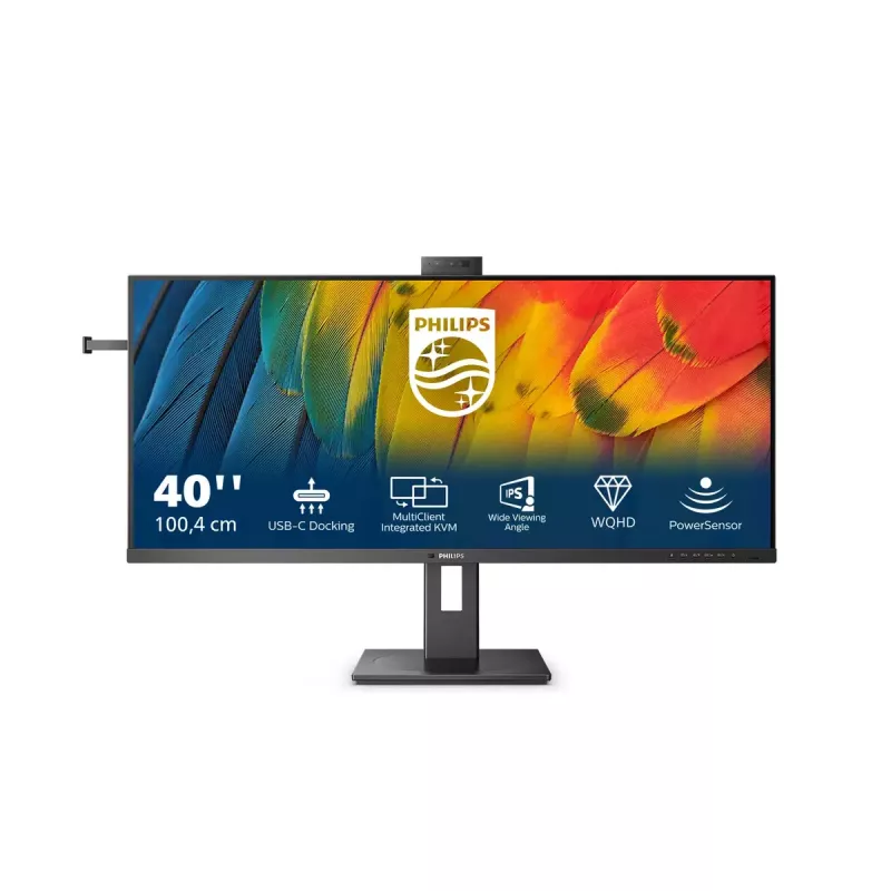 Philips 5000 serijos 40B1U5601H/00 kompiuterio monitorius 101,6 cm (40 colių) 3440 x 1440 pikselių Wide Quad HD LCD juodas