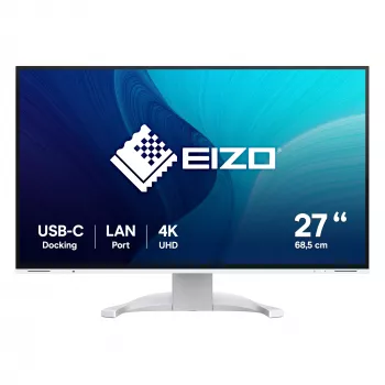 EIZO FlexScan EV2740X-WT kompiuterio monitorius 68.6 cm (27 col.) 3840 x 2160 pikselių 4K Ultra HD LCD Baltas