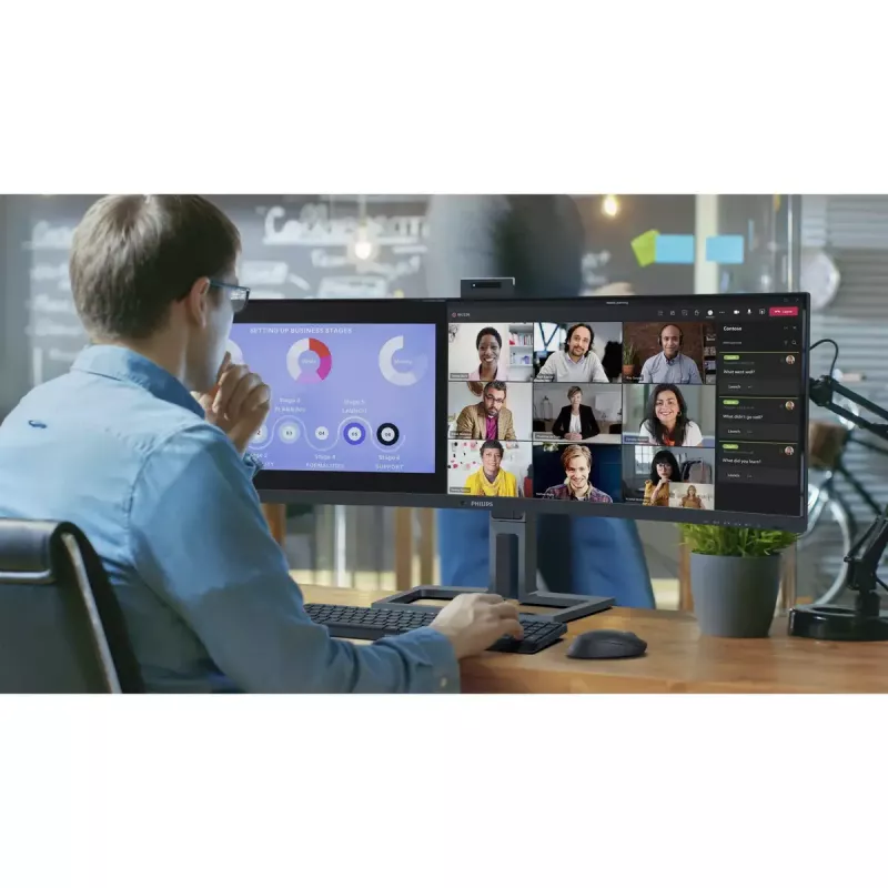 Philips 6000 serijos 45B1U6900CH/00 kompiuterio monitorius 113 cm (44,5 colio) 5120 x 1440 pikselių „UltraWide Dual Quad HD“ LED juodas