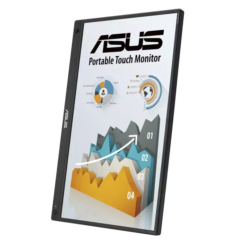 ASUS ZenScreen MB16AMTR kompiuterio monitorius 39,6 cm (15,6 col.) 1920 x 1080 pikselių Full HD LCD jutiklinis ekranas juodas