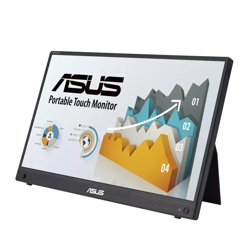 ASUS ZenScreen MB16AMTR kompiuterio monitorius 39,6 cm (15,6 col.) 1920 x 1080 pikselių Full HD LCD jutiklinis ekranas juodas