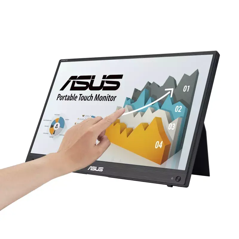 ASUS ZenScreen MB16AMTR kompiuterio monitorius 39,6 cm (15,6 col.) 1920 x 1080 pikselių Full HD LCD jutiklinis ekranas juodas