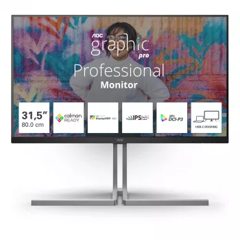 AOC U3 U32U3CV kompiuterio monitorius 80 cm (31,5 colio) 3840 x 2160 pikselių 4K Ultra HD LCD juodas