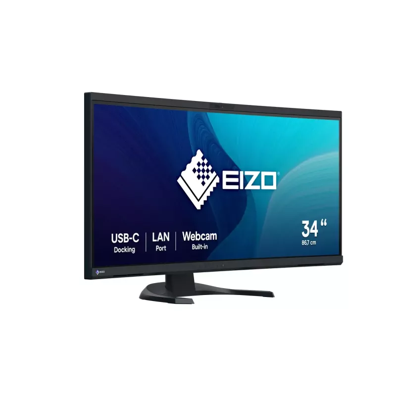 EIZO FlexScan EV3450XC-BK kompiuterio monitorius 86,6 cm (34,1 col.) 3440 x 1440 pikselių „UltraWide Quad HD“ LCD juodas