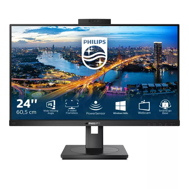 Philips B Line 242B1H/00 kompiuterio monitorius 60,5 cm (23,8 colio) 1920 x 1080 pikselių Full HD LED juodas