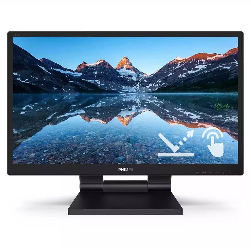Philips 242B9TL/00 kompiuterio monitorius 60,5 cm (23,8 colio) 1920 x 1080 pikselių Full HD LCD jutiklinis ekranas juodas