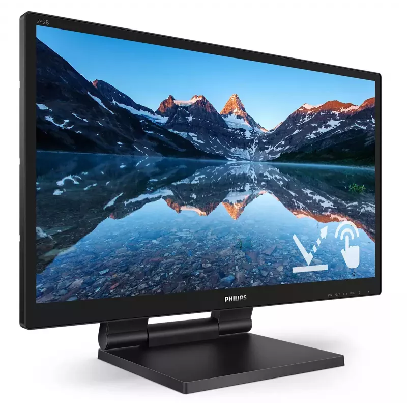 Philips 242B9TL/00 kompiuterio monitorius 60,5 cm (23,8 colio) 1920 x 1080 pikselių Full HD LCD jutiklinis ekranas juodas