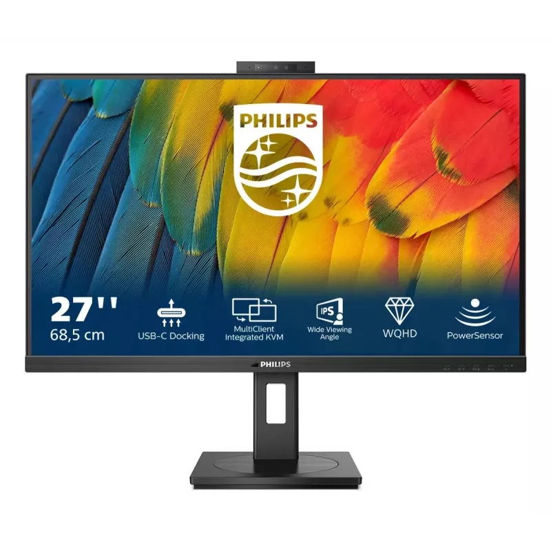 Philips 5000 serijos 27B1U5601H/00 kompiuterio monitorius 68,6 cm (27 colių) 2560 x 1440 pikselių Quad HD LCD juodas