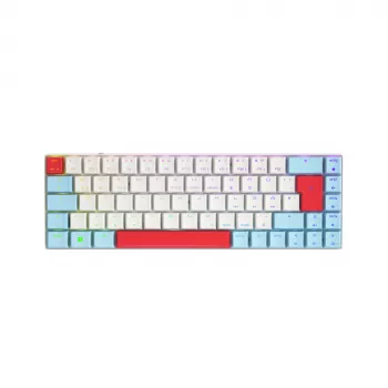 CHERRY MX-LP 2.1 Compact Wireless klaviatūra, skirta žaidimams, RF belaidė + Bluetooth, QWERTZ, vokiška, balta