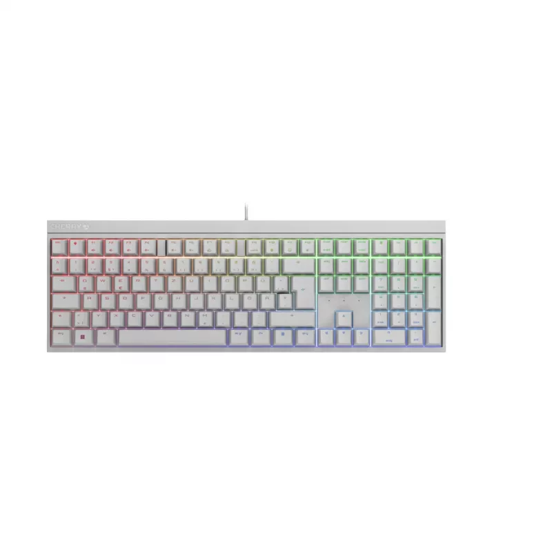 Žaidimų klaviatūra CHERRY MX 2.0S RGB pilno dydžio USB QWERTZ balta