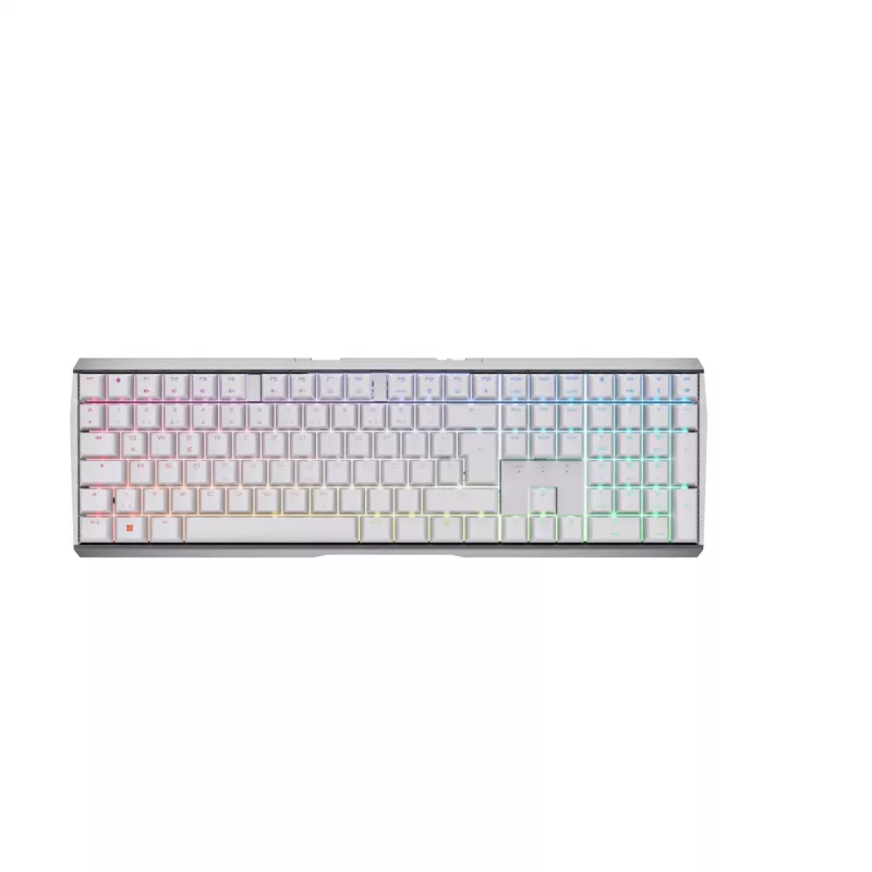 CHERRY MX 3.0S Wireless RGB klaviatūra, skirta žaidimams, RF belaidė + Bluetooth, QWERTZ, vokiška, balta