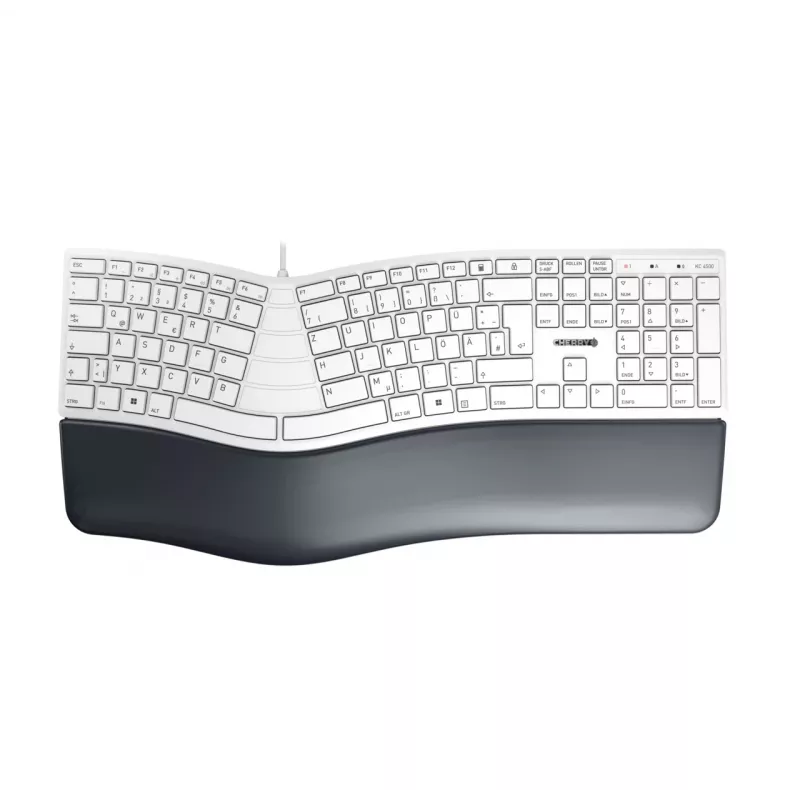CHERRY KC 4500 ERGO klaviatūra universali USB QWERTZ vokiška balta