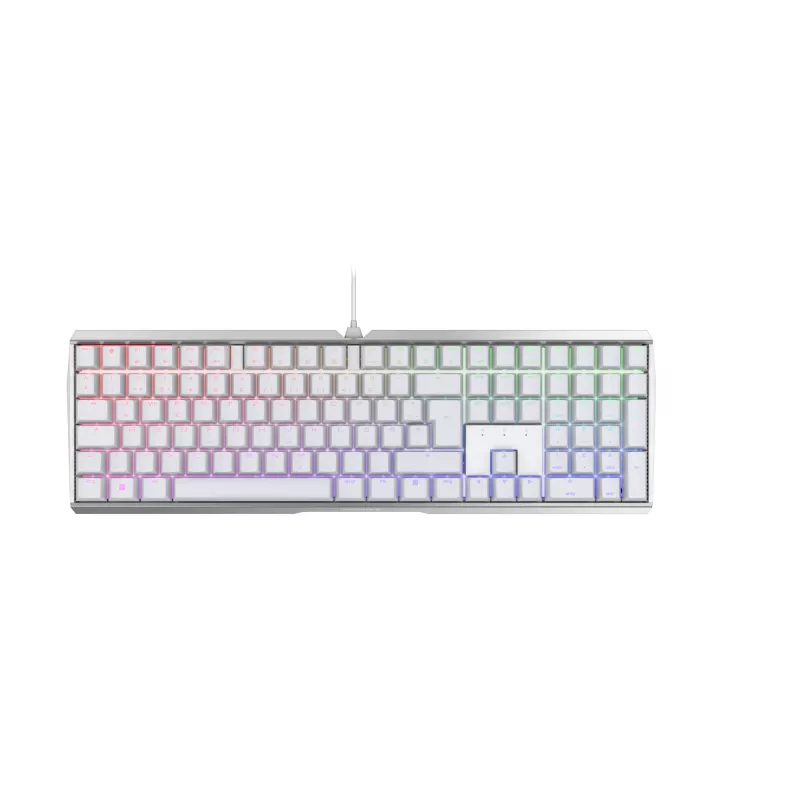 CHERRY MX 3.0S RGB klaviatūra, skirta žaidimams, USB, QWERTZ, vokiška, balta