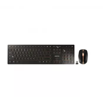 CHERRY DW 9100 plonas klaviatūra, pelė komplekte, universali, RF belaidė + Bluetooth, QWERTY, JAV anglų, juoda